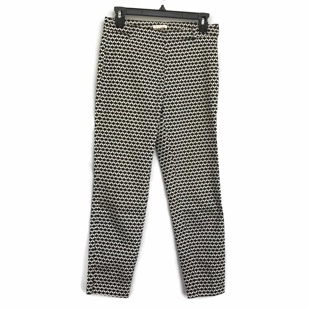 H&M Women's Pants Black White Stretch Classic Sz 6